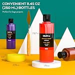 Nicpro 18 Couleurs Grand ensemble de peinture acrylique en vrac, (8.45 oz,250 ml) Artiste non toxique peinture artisanat fournitures pour les débutants adultes, pour toile multi surface tissu en bois en cuir carton papier Rock DIY hobby avec roue de couleur