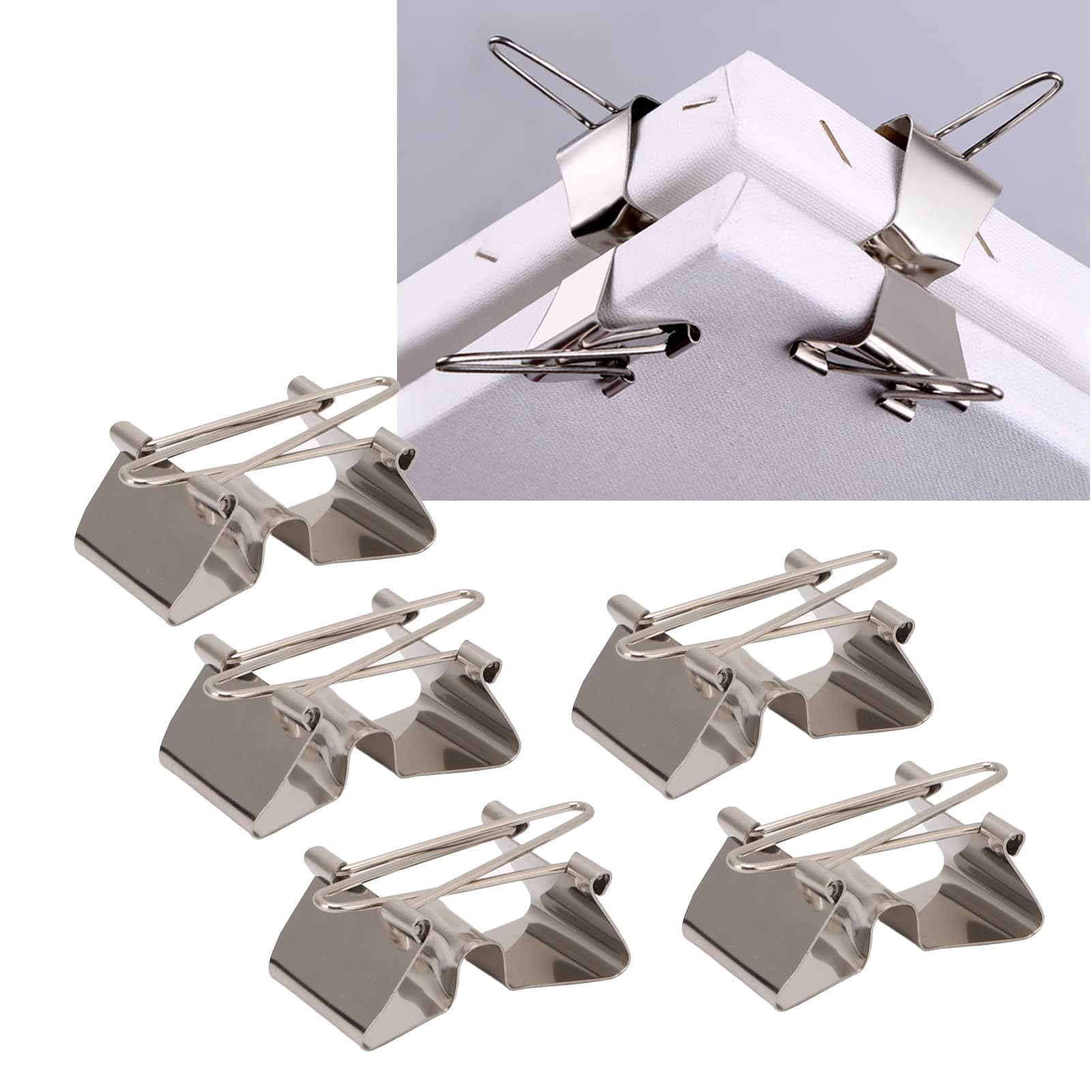 Clip per Tela Bagnata, 5 Pezzi Clip di Protezione per Pittura a Olio Clip di Separazione per Telaio per Pittura a Olio in Acciaio Inossidabile per Evitare L'attrito