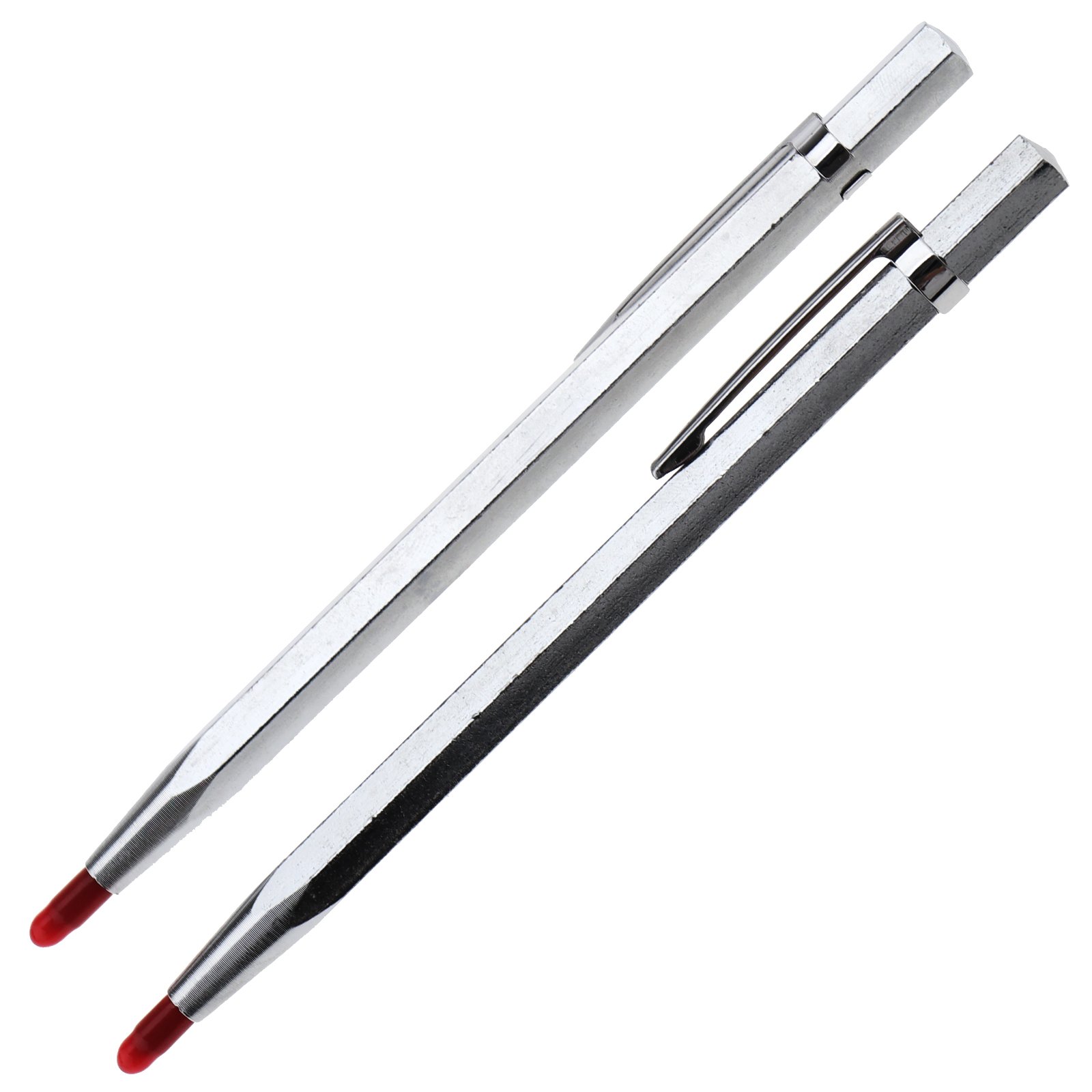 D2d Silver 2Pcs Tungsten Carbide Point Tip Scribing Pens Engineer Detail Scriber Craft Tool
