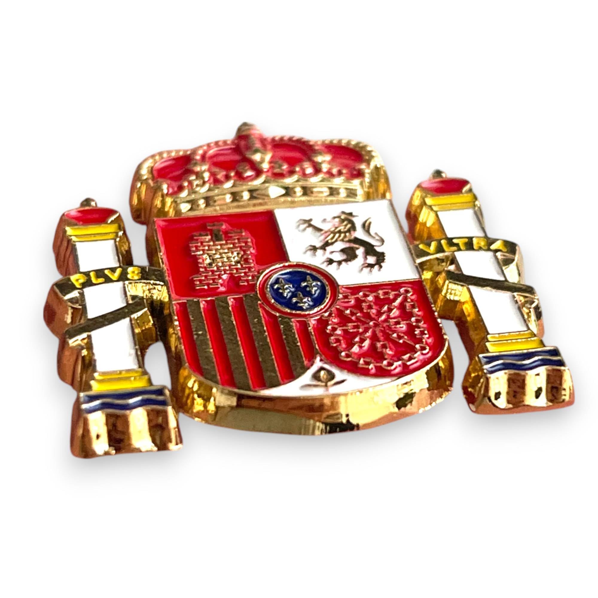 Aleación Zamak Pin Escudo Reino de España 2,5x2 cm Broche Mariposa Emblema Nacional