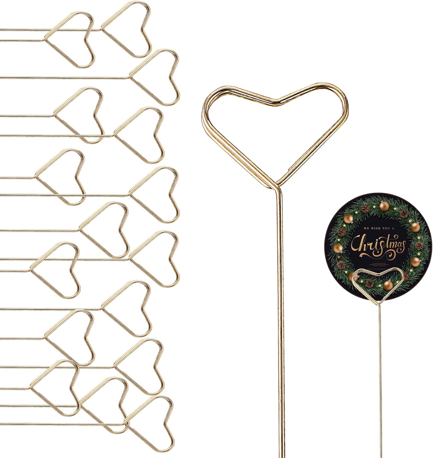 cobee 40pcs Floral Pick Card Holders, Metal Wire Floral