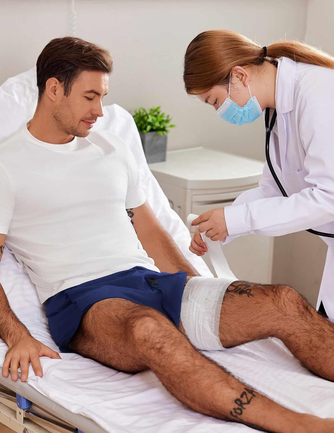 Deyeek Unisex Tear Away Shorts 3-inch Knee Hip Replacement Kit After Surgery Post Surgery Cotton Shorts Without Pocket - Image 5