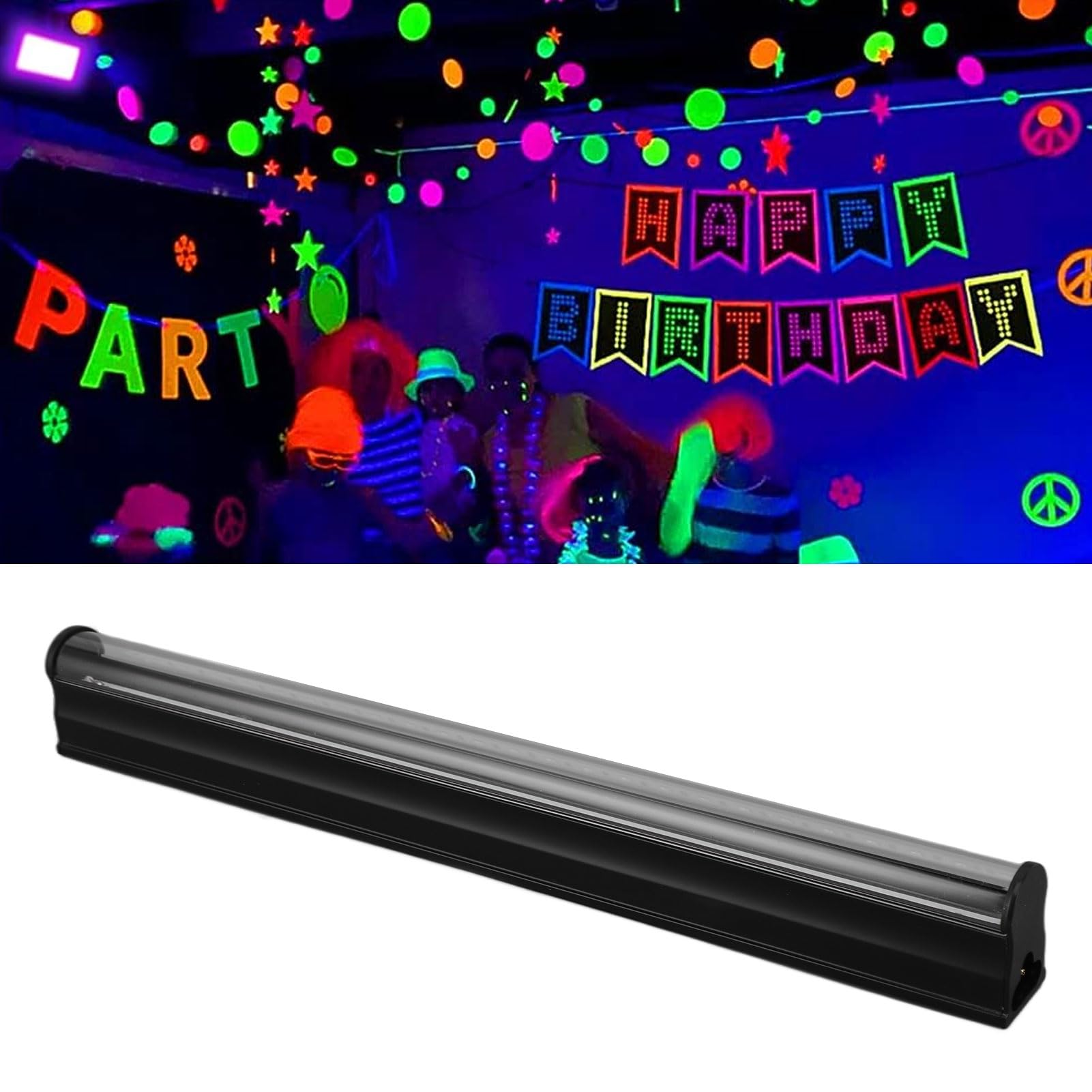 Gugxiom Potente Tubo de Luz Negra UV de 395 Nm, Alimentado por USB, 5 W, 24 LED, Perfecto para Escenarios de Fiesta Al Aire Libre, Efectos Fluorescentes y Curado de Resina