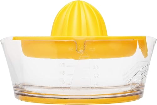 Exprimidor de cítricos con taza medidora amarillo