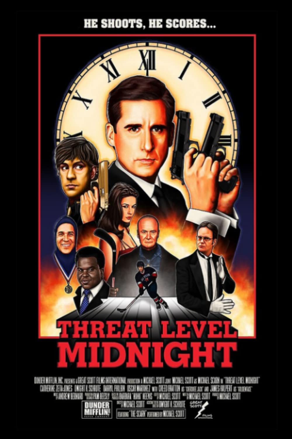 Threat Level Midnight Notebook: Journal, Diary, 6x9 110 Pages, Lined College Ruled Paper