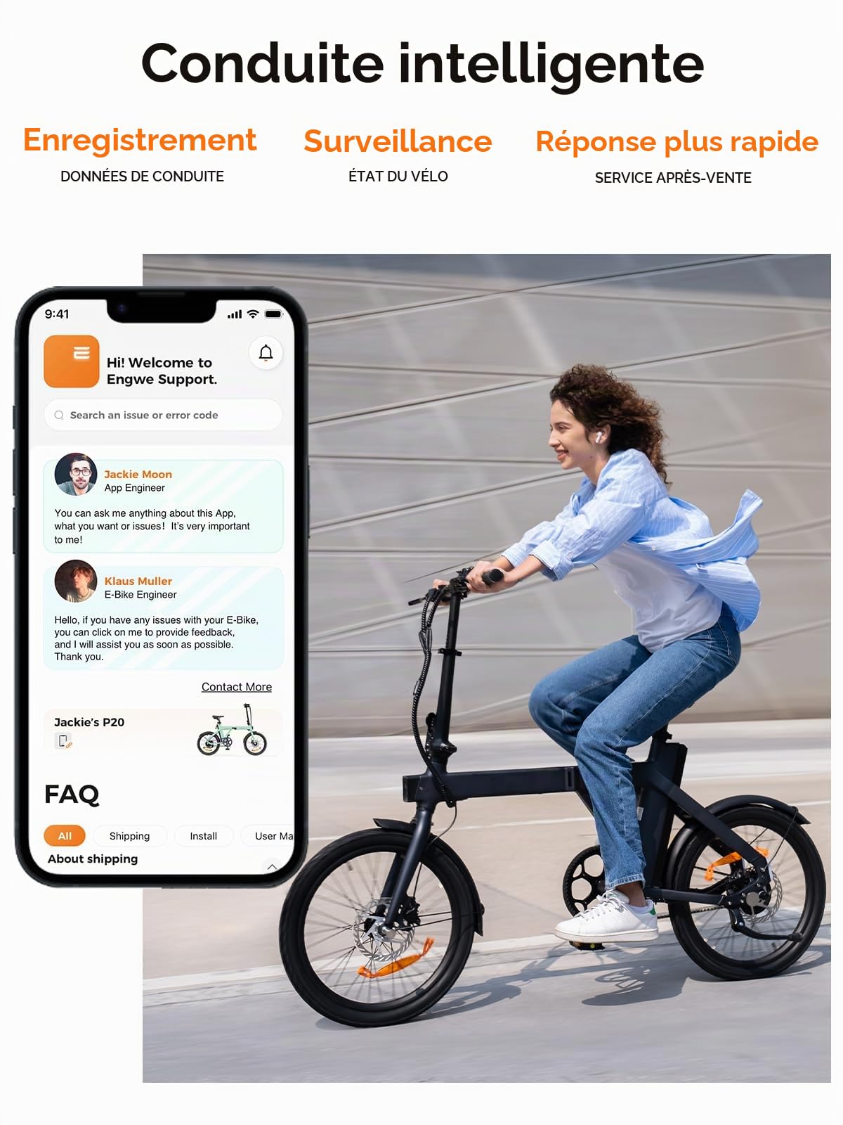 ENGWE Velo Electrique Homme-vélo électrique Batterie 36V 9.6Ah, P20 | jusqu'à 80 km, vélos électriques Moteur 250W Max 25km/h, Velo Electrique Pliable Pneus 20 * 1,95 Pouces,