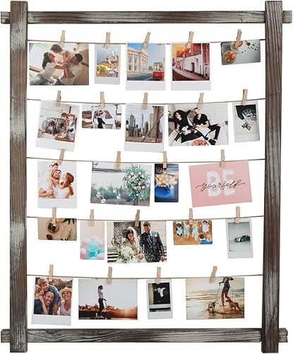 J JACKCUBE DESIGN MK1300B - Marco de exhibición de fotos colgante, soporte para tablero de collage de fotos para múltiples fotos, Polaroid,