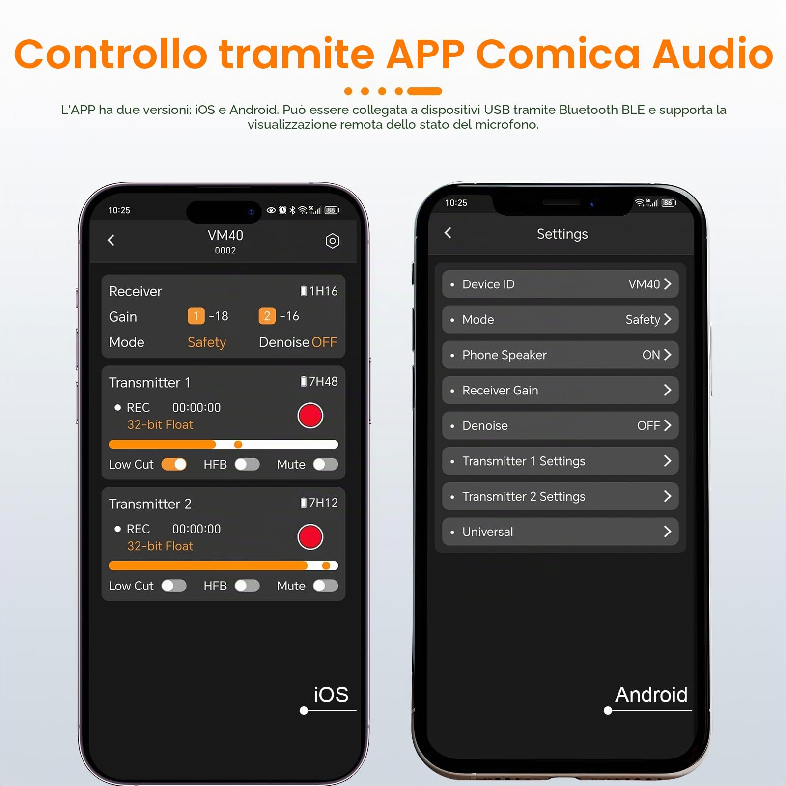 COMICA Microfono shotgun wireless VM40 con registrazione interna a 32 bit float, memoria da 32GB, portata 200 m, super cardioide, microfono per telecamera per registi, streaming live su YouTube
