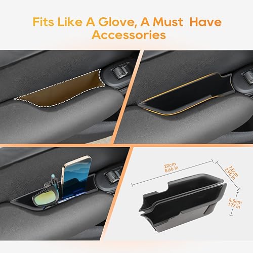 Miniatura 7 de LFOTPP Mini Cooper F56 2023 2024 Bandeja de puerta 2 piezas para Mini Cooper F56 S 2015-2023 2024 Organizador interior de puerta lateral Paletas de