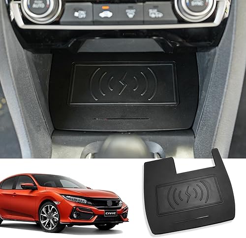 Miniatura 1 de Xipoo Cargador inalámbrico compatible con Honda Civic 2016-2021, cargador inalámbrico de carga rápida, bandeja de carga inalámbrica de repuesto para