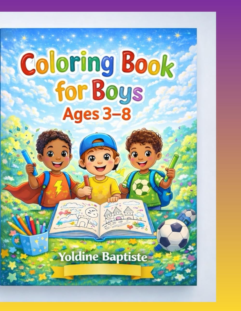 Coloring Book For Boys: Fun & Easy Coloring Pages for Kids