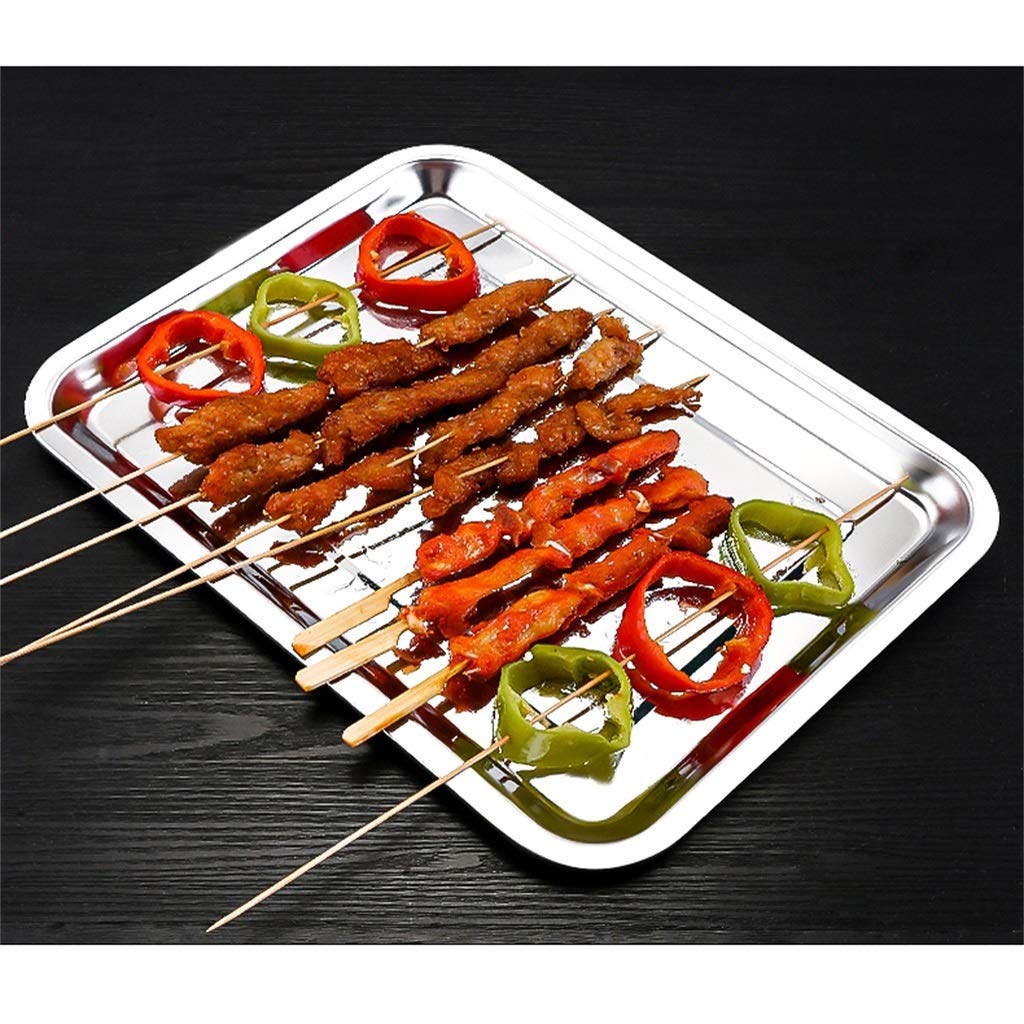 ZHANGXIAO Plato De Hornear, Acero Inoxidable 304 Bandeja Plato De Barbacoa Espesar No Pegajoso Fácil De Limpiar (tamaño : 60×40×2cm)