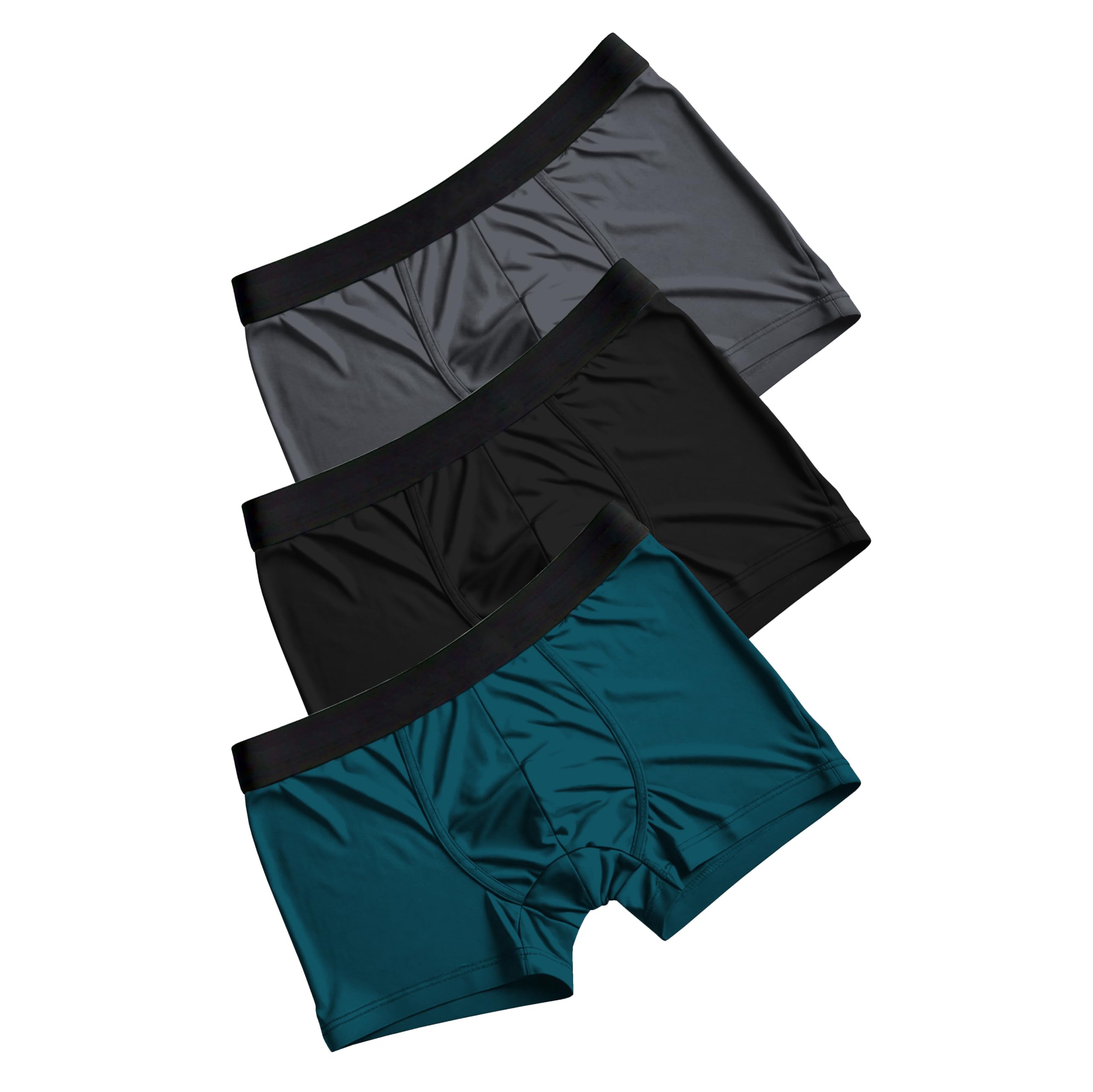 Men's Trunks - Microfiber & Modal Blend| Breathable, Moisture-Wicking, Stretchable, Tagless Design| Comfortable Fabric for Everyday Wear (Pack of 3)-image-35