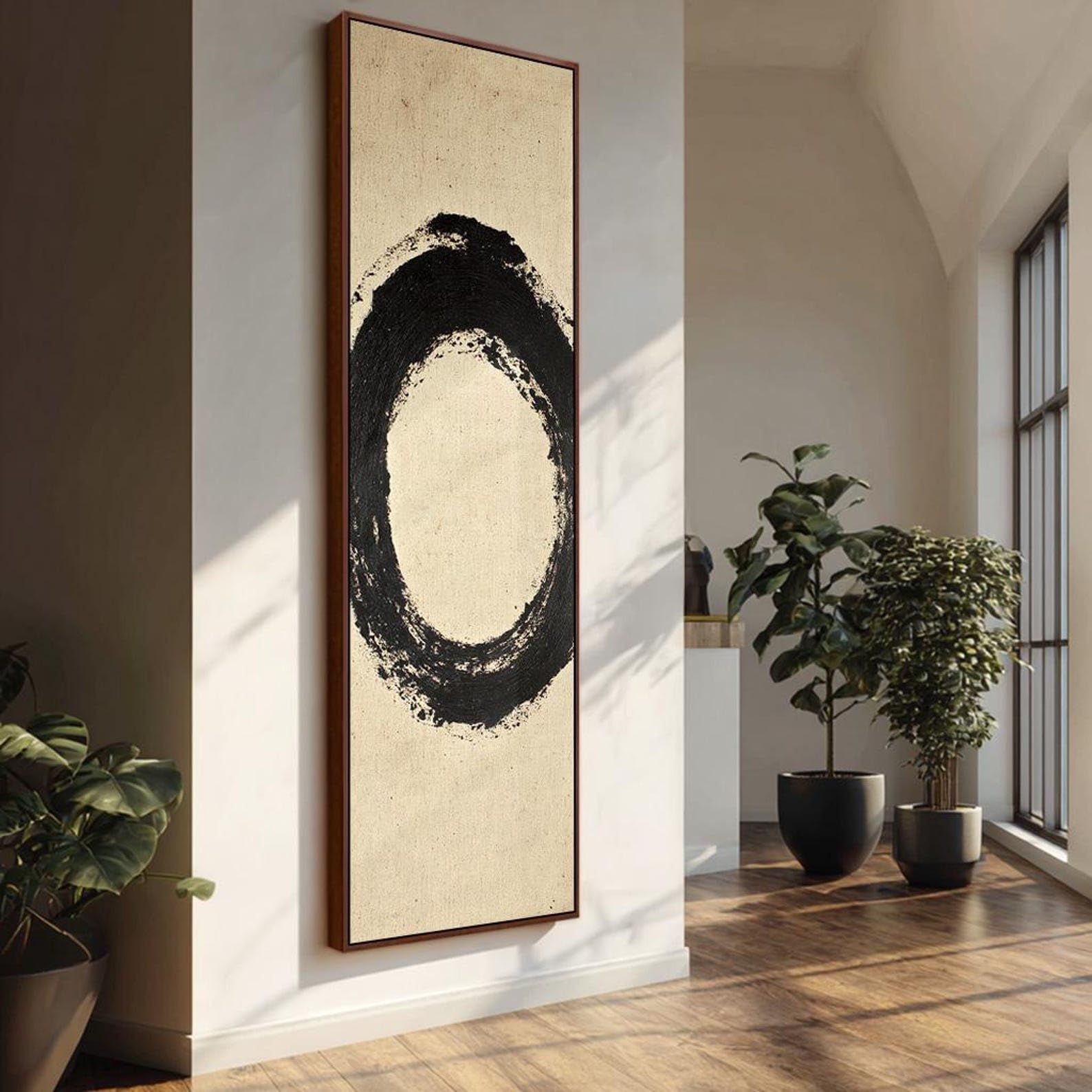 Xinbao Frameless Vertical Japandi Wabi Sabi Decor, Narrow Canvas Wall Art, Tall Narrow Prints，Long Horizontal Bed Decor Posters Painting(30X90cm/Frameless)