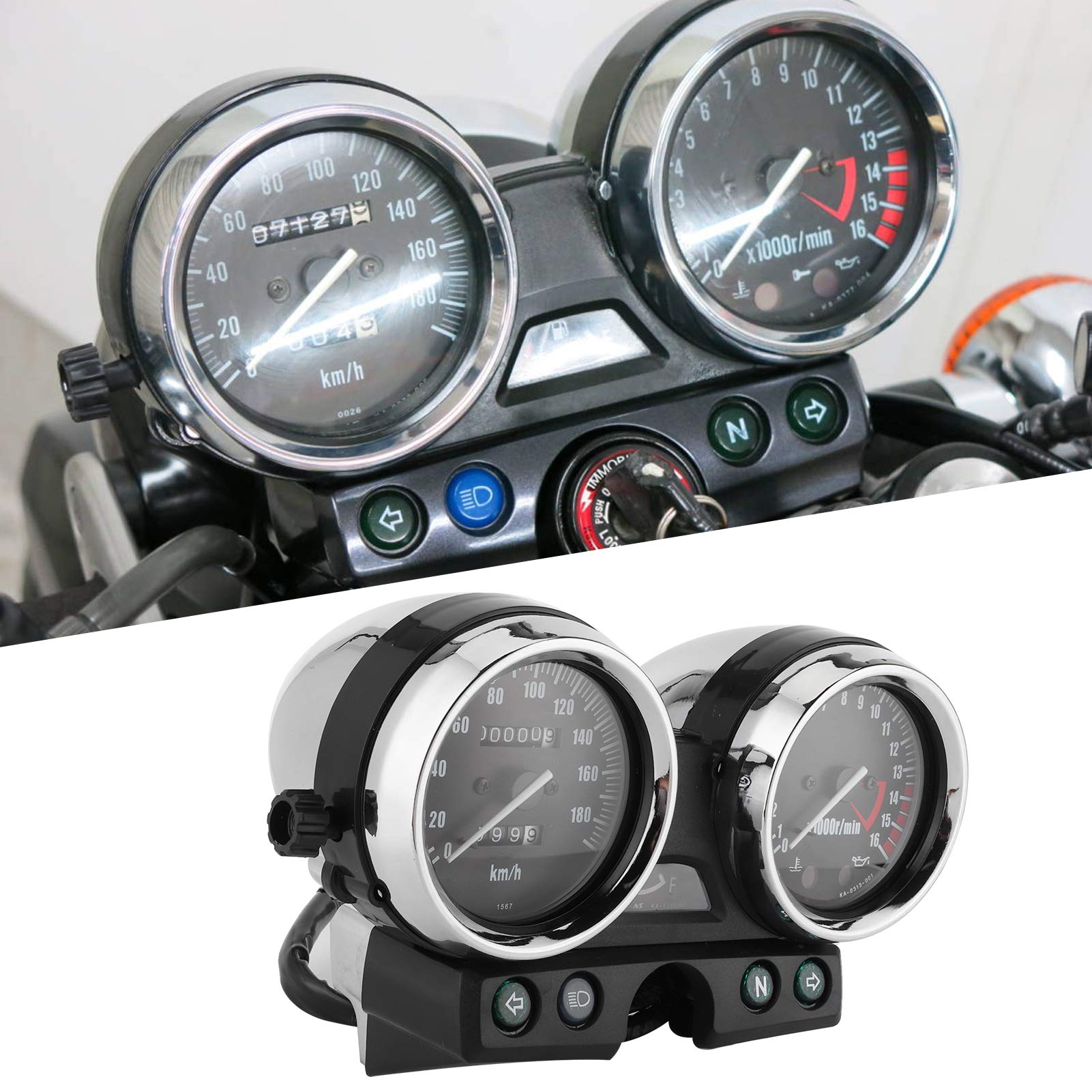 Wskaźniki Motocyklowe, Montaż Wskaźników Licznik Kilometrów Prędkościomierz Obrotomierz Pasuje do ZRX400 / 750/1100 1994-1997