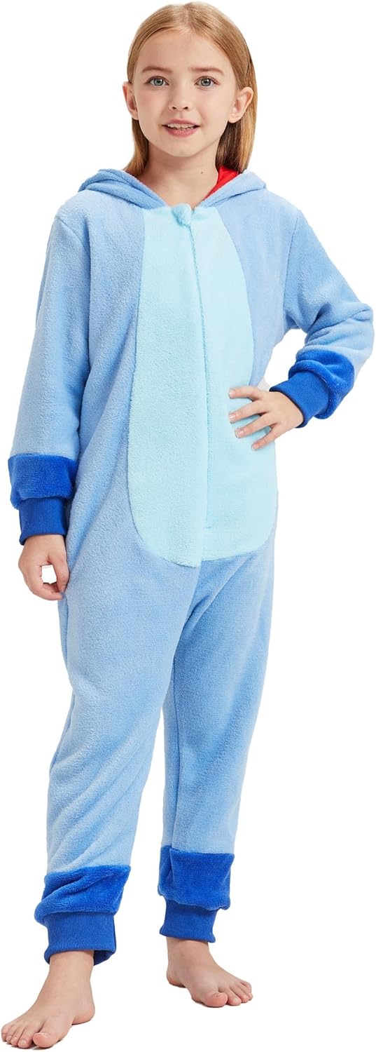 Cat Costume Kids Halloween Animal Onesie for Girls Boys X-Small(3-4 Years) Blue image 5 of 5 B0DHKVY9MT