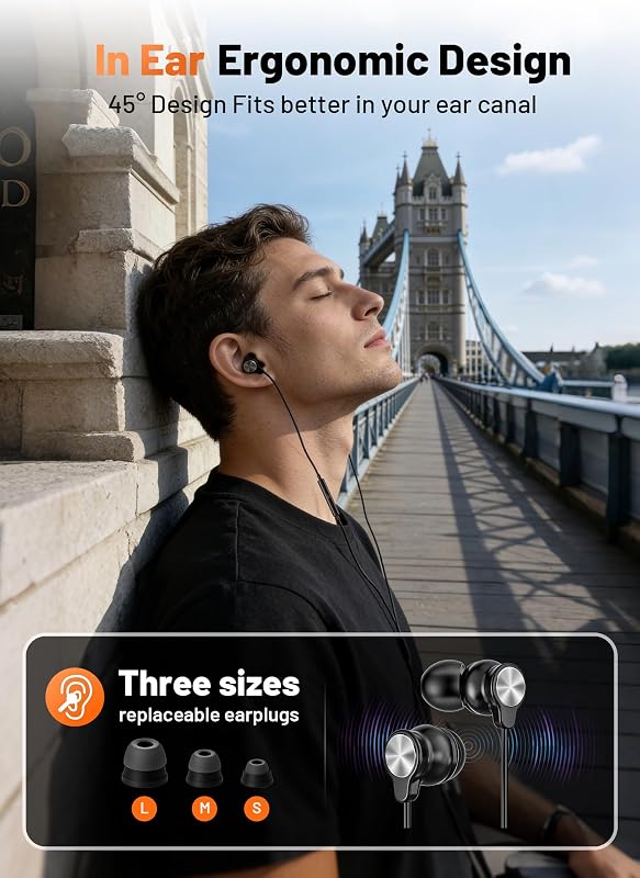 2 Pack USB C Headphones Wired Earbuds for Samsung Galaxy, iPhone 17/16/15 image 2
