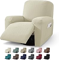 Vista 21 de JIVINER 5 Piezas Fundas Elásticas para Sofá Reclinable Funda para Sofá Reclinable con Parte Inferior Elástica Jacquard Ajustada Reclinable Funda