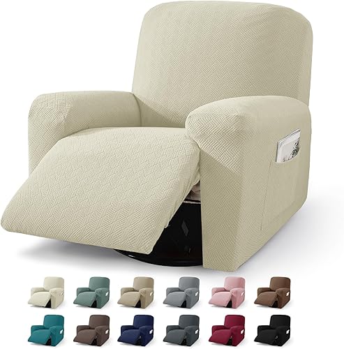 Miniatura 21 de JIVINER 5 Piezas Fundas Elásticas para Sofá Reclinable Funda para Sofá Reclinable con Parte Inferior Elástica Jacquard Ajustada Reclinable Funda