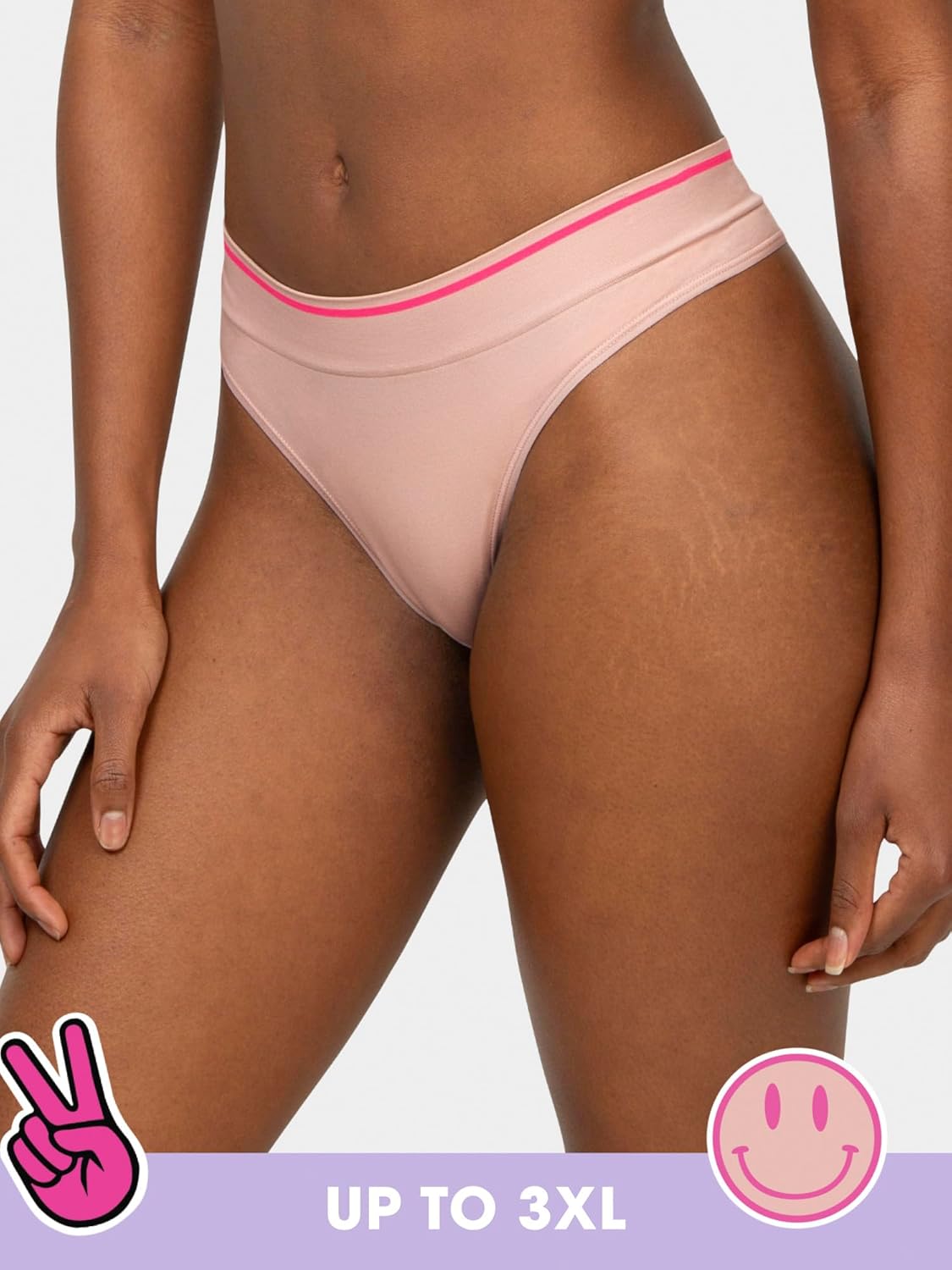 Fruit of the Loom A Fresh Collection Sneak Chic 3-Pack Women's Seamless Thong - For Ultimate Comfort & Invisible Style - Image 3