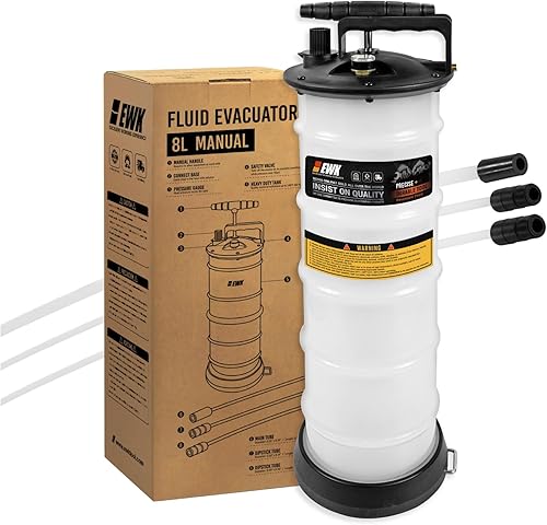 Miniatura 11 de Bomba EWK extractora neumática/manual para cambio de aceite patentada de 3.9 galones para extracción de vacío de fluidos automotrices.