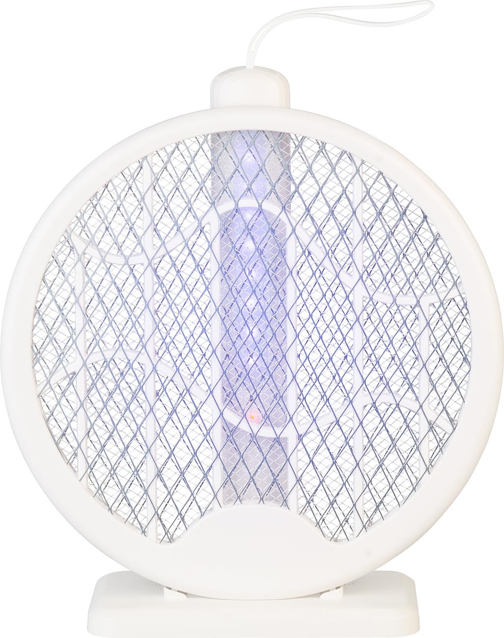 infactory Fliegen-Klatschen: 4er 2in1-Akku-Insektenvernichter & Fliegenklatsche mit UV-LEDs (Fliegenklatsche nmit UV Licht, Anti-Mücken-Lampen, Motten)