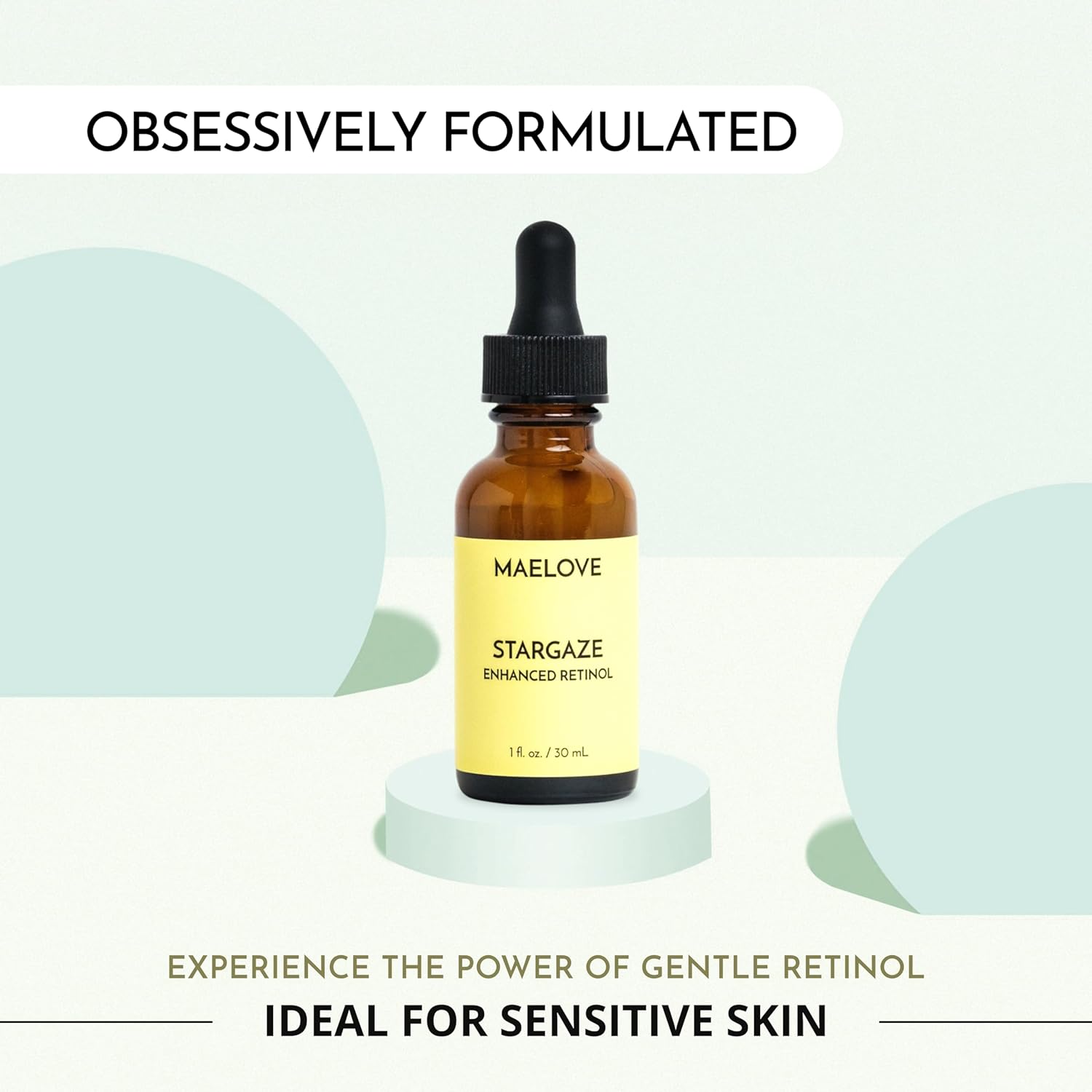 MAELOVE Stargaze Enhanced Retinol Serum, Time-Released 0.25% Retinol for Radiant Skin, Hydrating with Hyaluronic Acid, Niacinamide, Soothing Botanicals, Ideal for Sensitive Skin, USA Made - Image 4