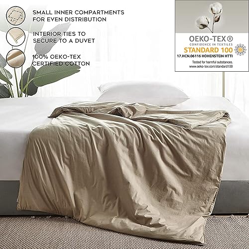 Vista 329 de YnM - Manta con peso para adultos, algodón pesado, perlas de vidrio refrescantes para usar todo el año, ideal para una persona de 240 libras