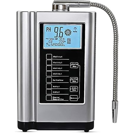 AquaGreen Alkaline Water Ionizer Machine AG7.0, Home Water Filtration System, Produces PH 3.5-10.5 Alkaline Water, 7 Water Settings, up to -570mV ORP, 8000L, Silver