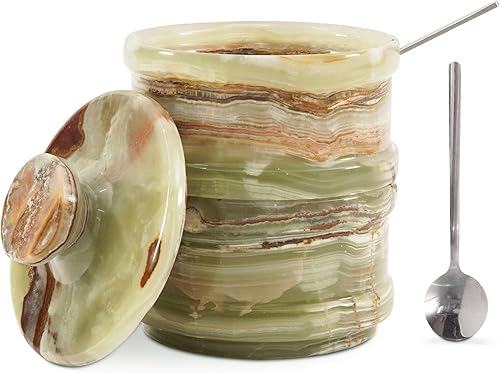 Miniatura 14 de Radicaln Bodega doble de sal de 5 pulgadas hecha a mano con tapa, cuencos de sal y pimienta de 2 pulgadas, ideal para joyas, mantequilla, azúcar