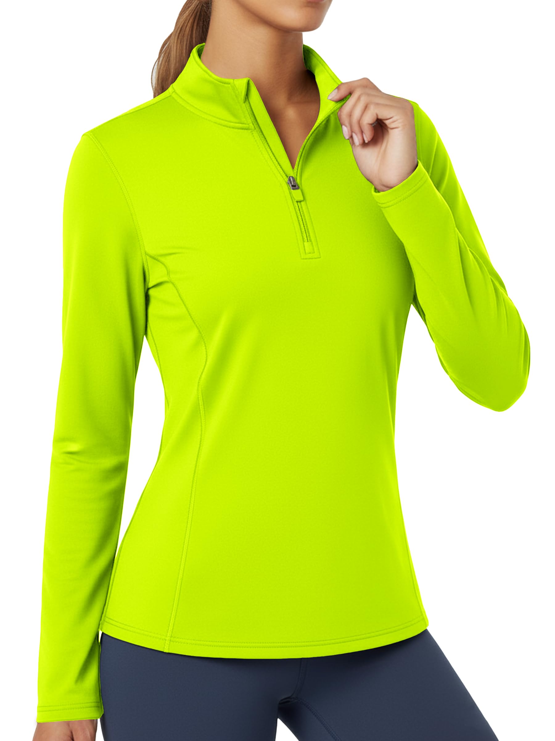 Womens 1/4 Zip Pullover Long Sleeve UPF 50+ Sun Protection SPF UV Shirts Quick Dry Athletic Tops-image-28
