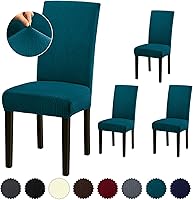Vista 237 de Juego de 6 fundas elásticas para sillas de comedor, extraíbles y lavables, para sillas de comedor, hotel, ceremonia