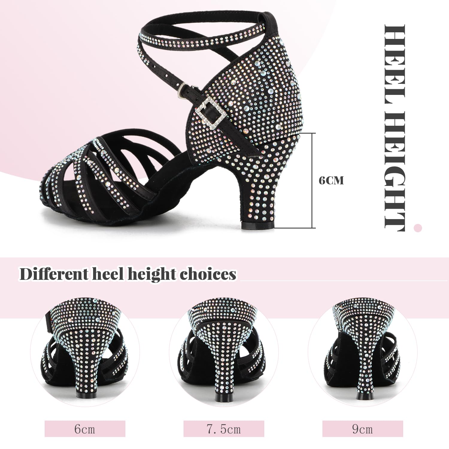 Damskie buty do tańca, salsa balowa, buty do tańca z otwartymi palcami, dla początkujących towarzyskich, na imprezy, wesela, występy