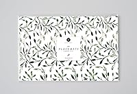 Vista 3 de DB Party Studio Greenery - Juego de 25 manteles individuales desechables de papel con hojas para mesa de bebé, despedida de soltera, bautizo