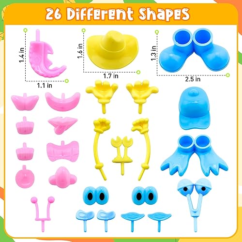 Miniatura 2 de Herramientas de juego de masa para niños, 35 piezas de herramientas de arcilla accesorios de juego con cortadores, rodillos, rodillos, tijeras de