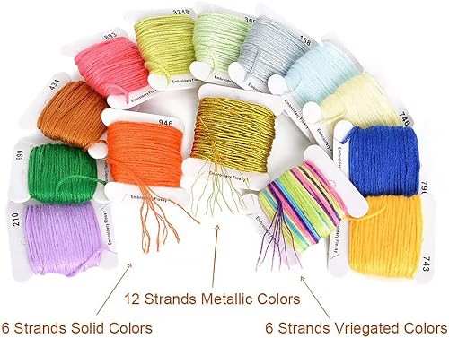 Miniatura 3 de VICOVI Friendship Bracelet String Kits with Organizer Storage Box, 110 Colors Embroidery Floss 52Pcs Cross Stitch Tools-Labeled with Embroidery