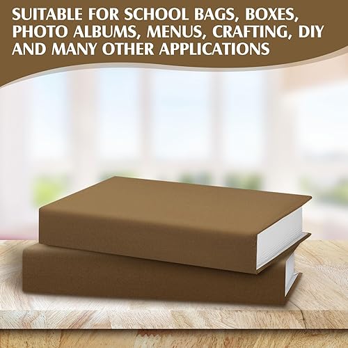 Miniatura 6 de PerKoop Tela de Encuadernación para Libros 40 x 16 Pulgadas Superficie de Tela con Respaldo de Papel Cubierta de Libro de Archivo Europeo Duradero