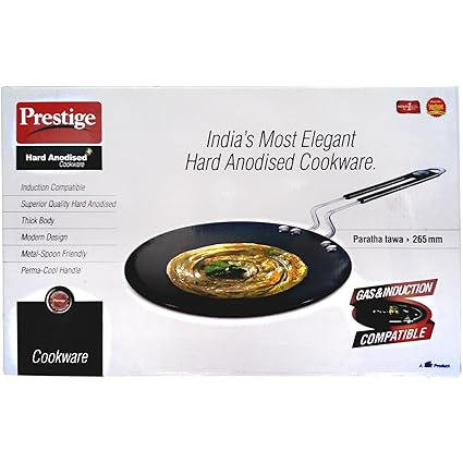 Prestige Non-Stick Hard Anodized Paratha Tawa (Black, 265mm)
