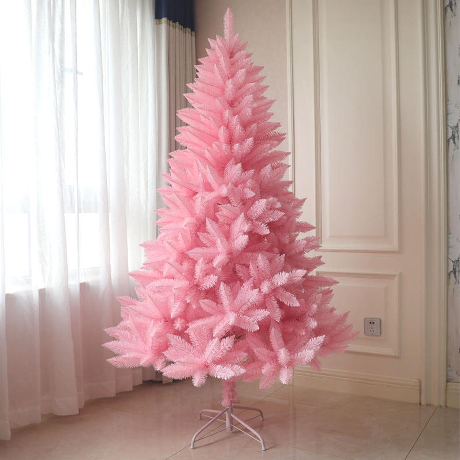 Árbol de Navidad Artificial Rosa de 6 pies |El PVC Retardante de Llama Elimina el Riesgo de Incendio |Decoración de Soporte Resistente para salón/jardín/Oficina |Árbol de Navidad (1.2m / 3.9ft)