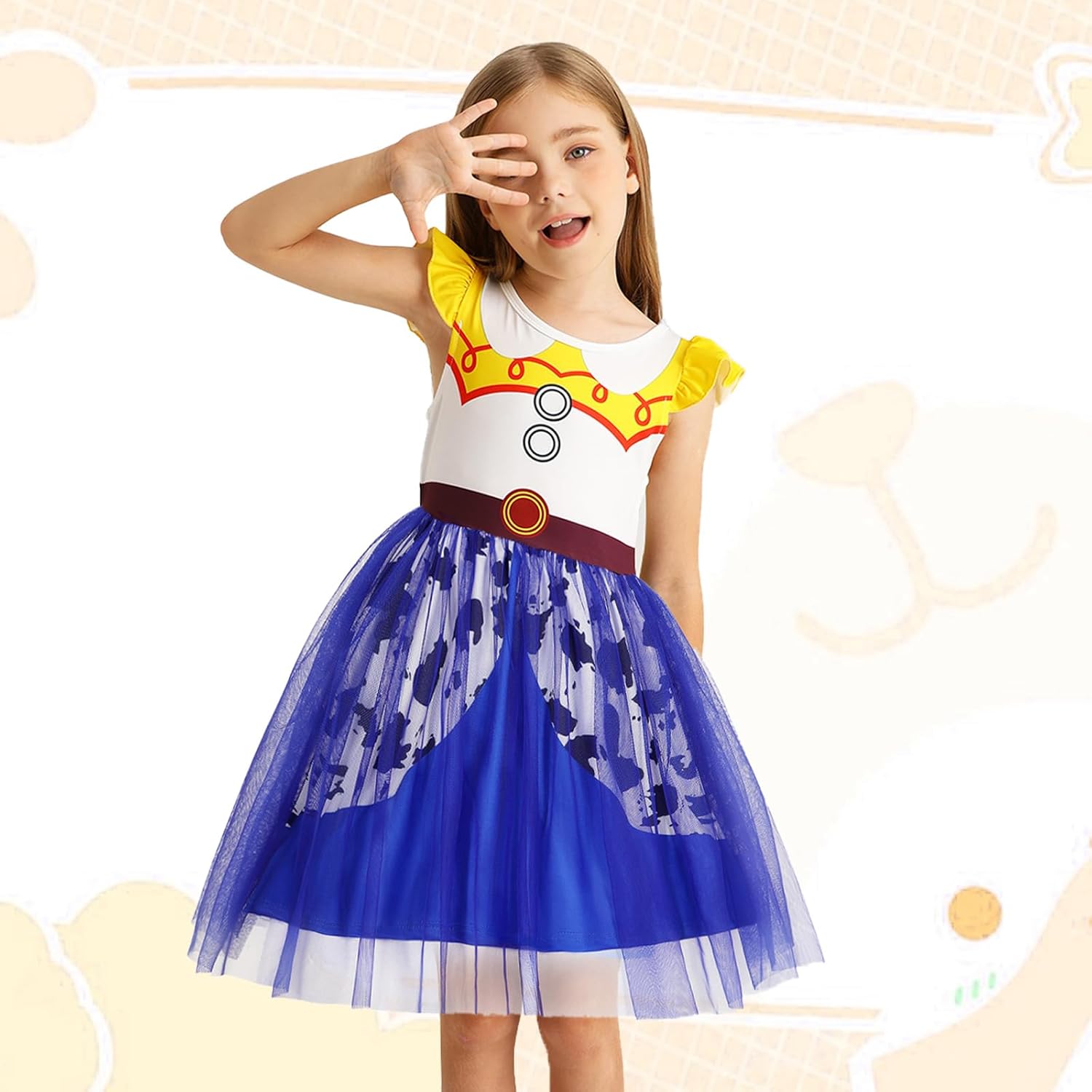 HenzWorld Halloween Costumes for Kids Pirate Costume Princess Dress up for Girls Birthday Cosplay Party Outfit Tulle Dress - Image 2