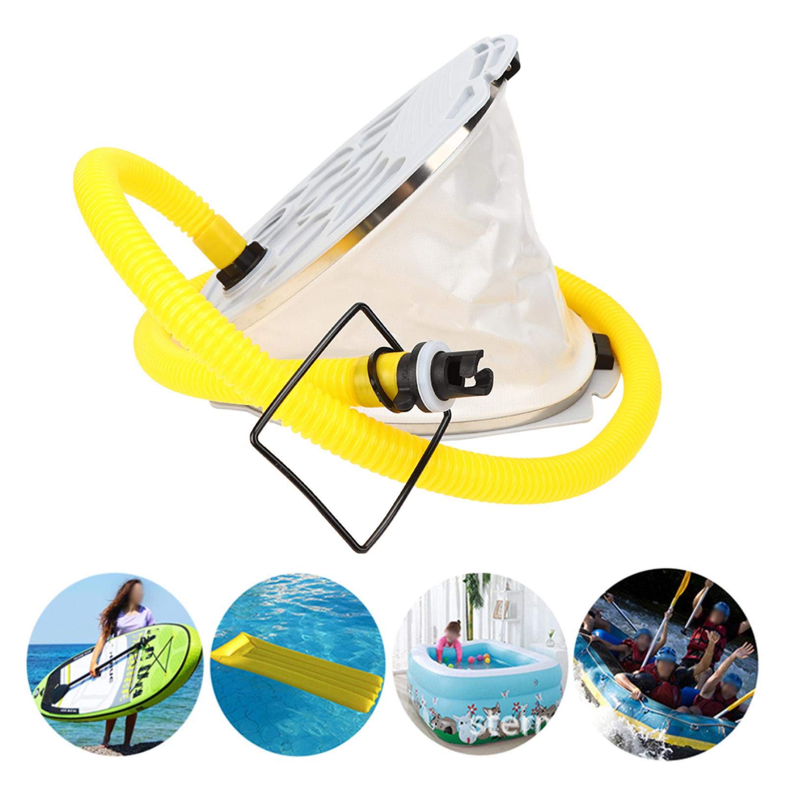 Pompa per gommone, Pompa SUP Pompa a Pedale a Soffietto Portatile Pompa a Pedale, Pompa Manuale per gommone da Pesca