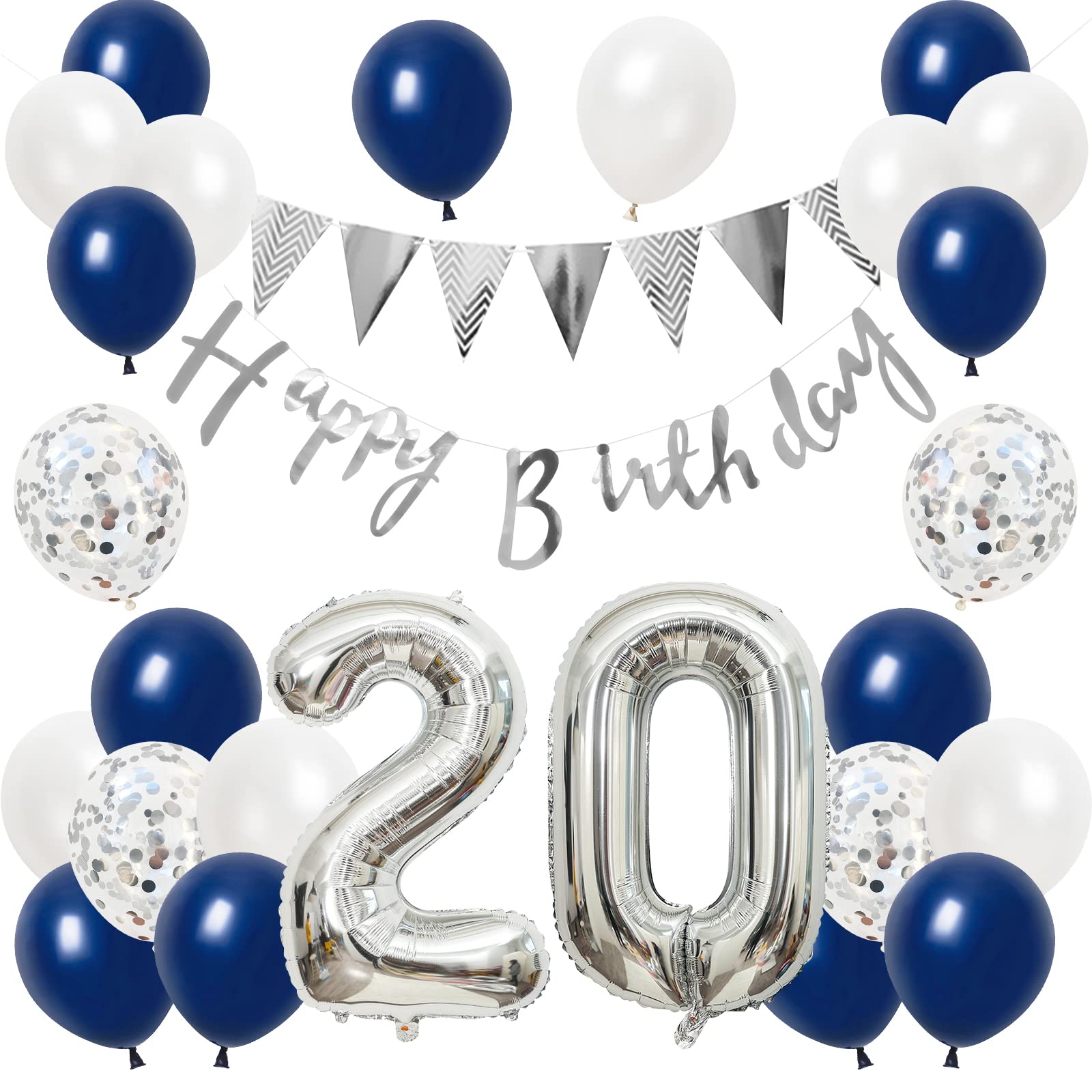 Amazon | 誕生日 バルーン 風船セット 飾り付け 20歳 happy birthday