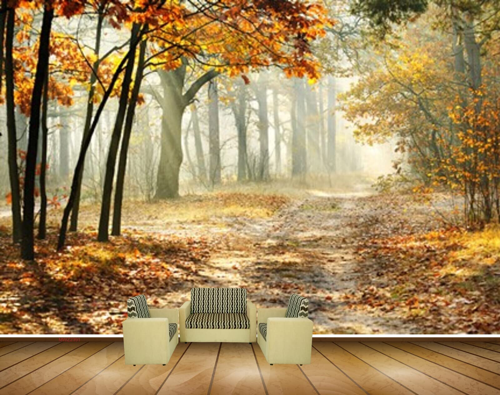 Mystic Walls MWZ2391 Trees Orange Leaves Branches Forest HD 3D Wallpaper for Bedroom, Hall[12 ft x 10 ft] / [366 cm x 305 cm] (B0B4H22BPW) Amazon Price History, Amazon Price Tracker