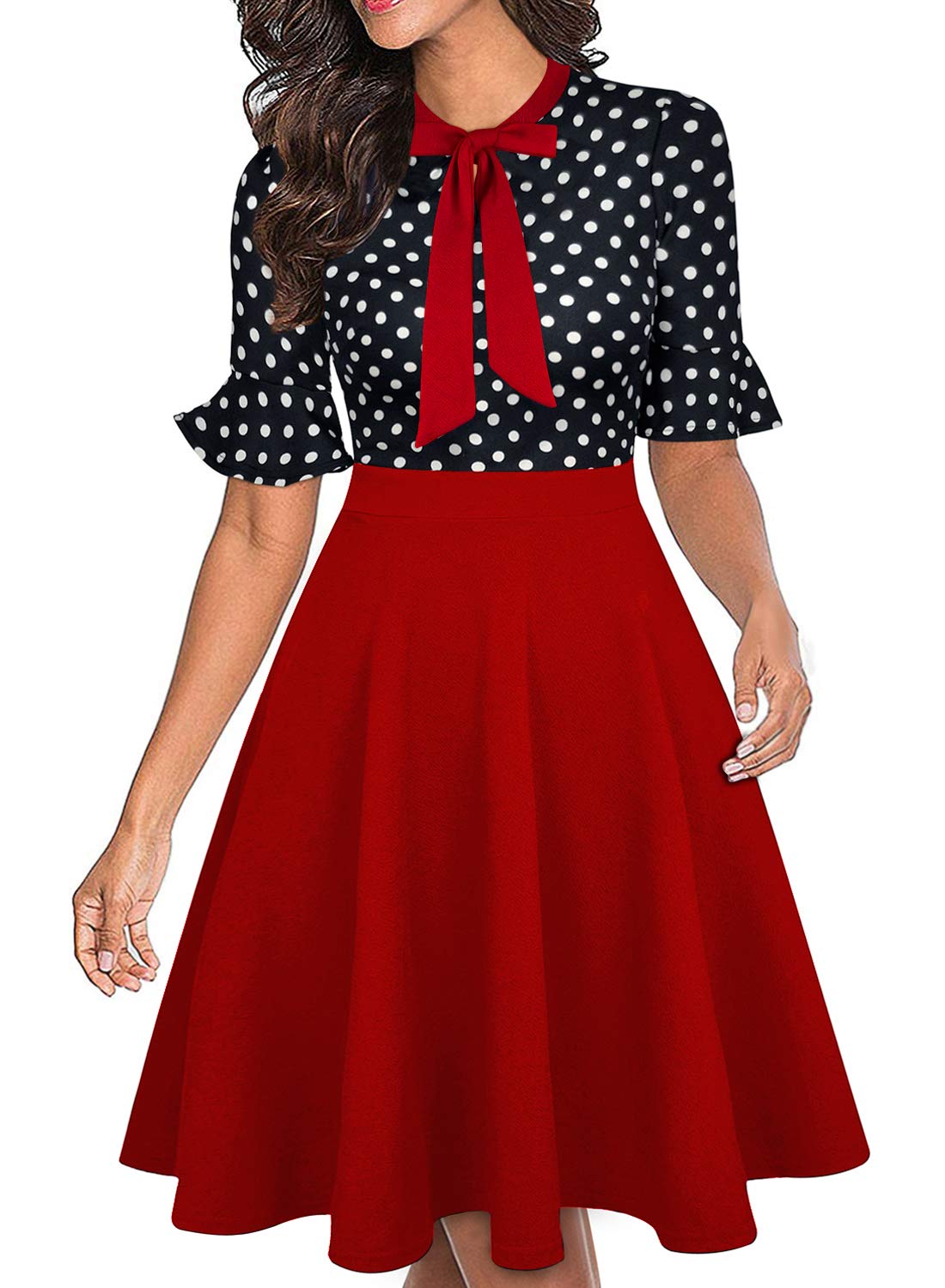Women Summer Floral Ruffle Sleeve Wear to Work Church Wedding Guest Party Dresses