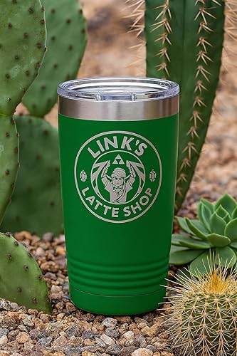 Miniatura 6 de Legendary Hero Warrior Princess Royalty Fantasy Latte Coffee Shop Video Game Parody - Taza aislada al vacío con tapa transparente con grabado láser