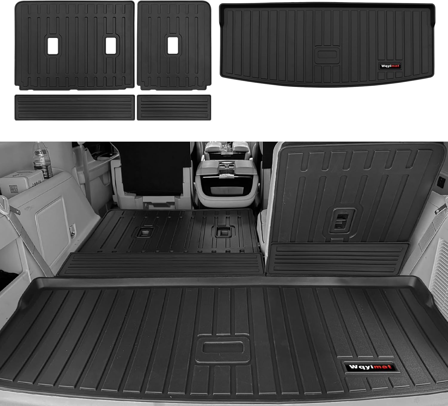 Custom Floor Mats Cargo Liner and Backrest Mat for 2018-2024 Ford Expedition/Lincoln Navigator 7 Seat Accessories TPE All Weather (Not for Max and L,Only for 7 Seater) - Image 4