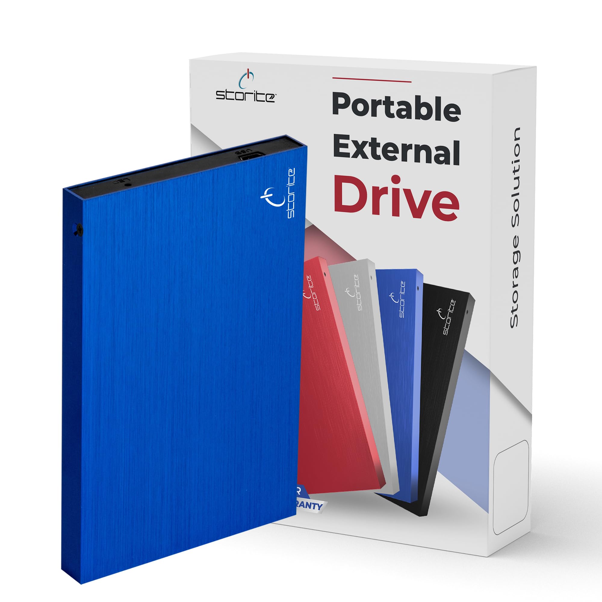 Storite Disco Duro Externo portátil de 2,5 Pulgadas USB 2.0 con expansión de Memoria de 1 TB Almacenamiento de Copia de Seguridad HDD, Disco Duro Compatible con Mac/portátil/Escritorio (Azul)