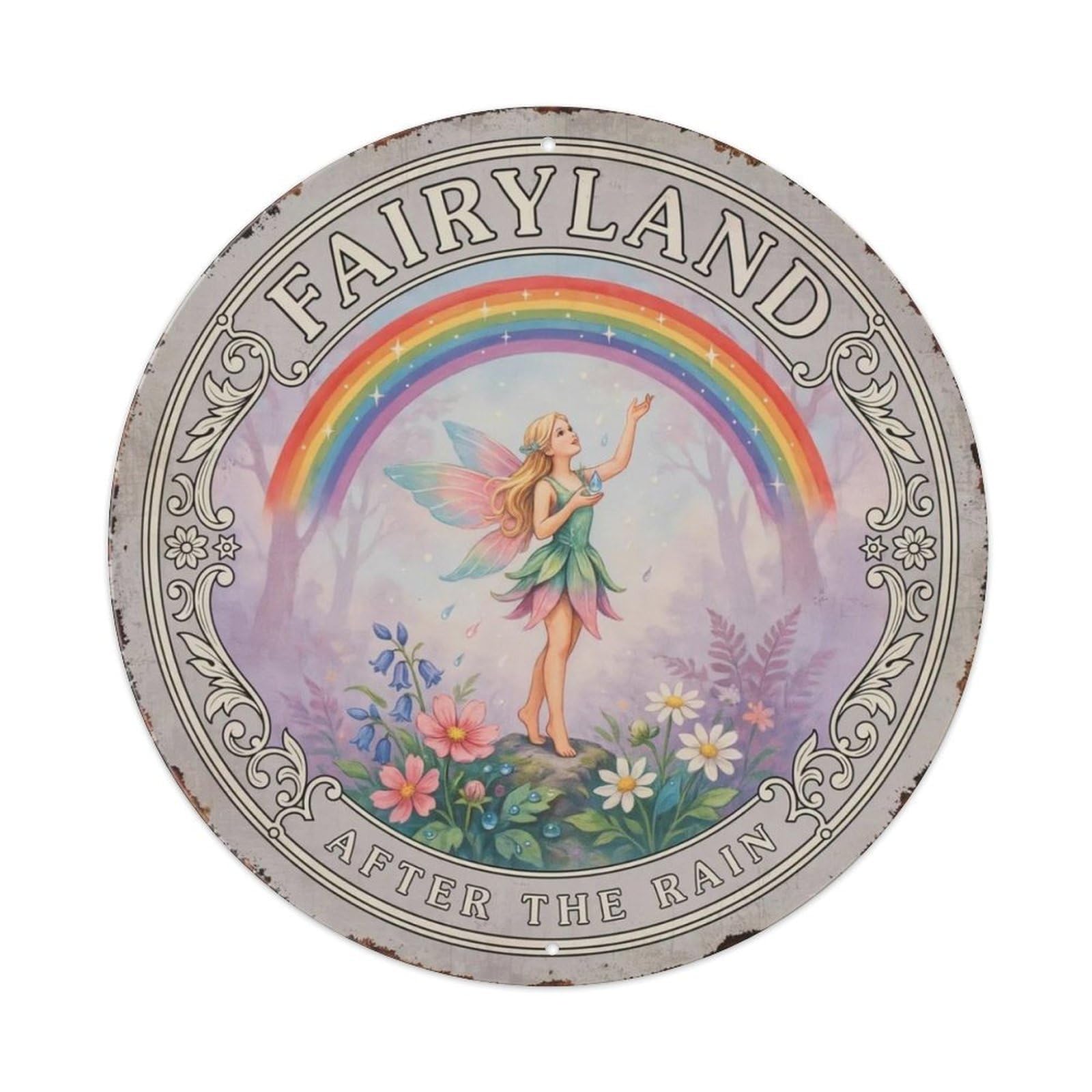 Enchanted Forest Firefly Spirit Metal Tin Sign Plaque