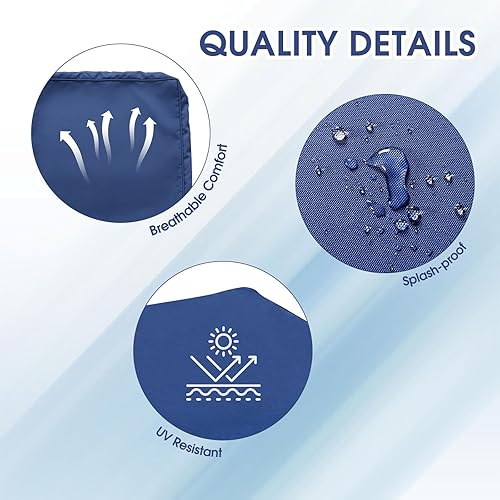 Miniatura 6 de kinbor Fundas de cojín de repuesto para patio, 14 piezas, fundas de cojín para sofá al aire libre con cremallera para muebles de sofá seccional,