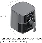 Chefman Air Fryer – 4 QT Compact Airfryer for Quick & Easy Meals, Features Hi-Fry Technology for Extra Crisp, Easy-View Window, Touch Controls with 4 Presets, Nonstick & Dishwasher Safe Basket - Grey